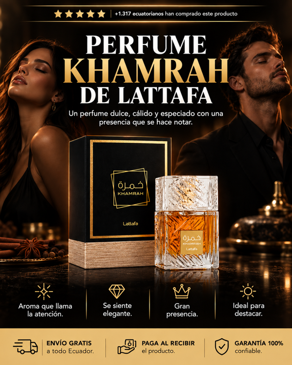 Perfume Khamrah de Lattafa Ecuador